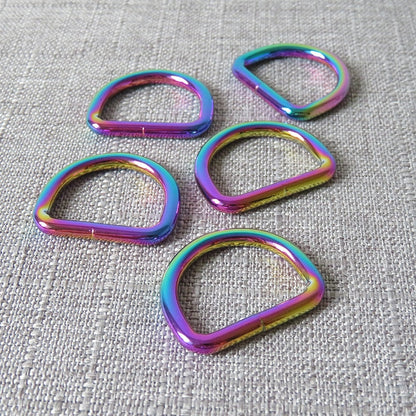 Rainbow Metal D Ring Buckle Straps