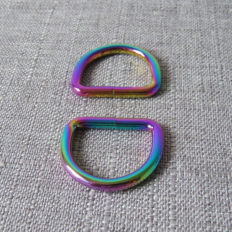 Rainbow Metal D Ring Buckle Straps
