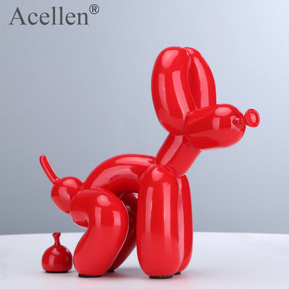 Gentleman Balloon Dog Statue Resin Sculpture