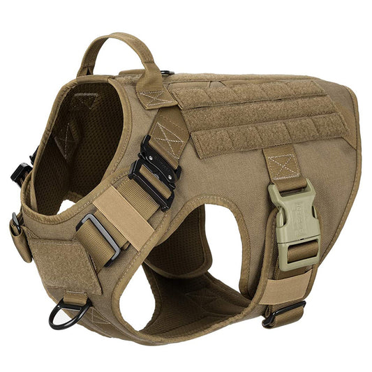 Tactical Dog Harness with 2X Metal Buckle