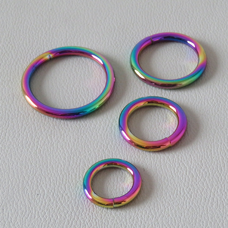 1 Pieces Rainbow Strong Metal O Ring Circle Belt Loop