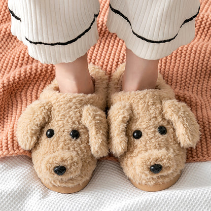 Cute Women Home Dog Slippers Cotton