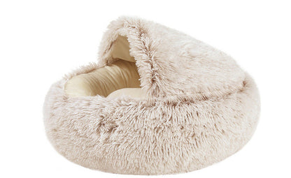 Long Plush Dog Bed Warm Sleeping Bag Sofa Cushion