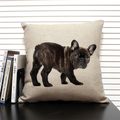 Cute Bulldog Pillow Case Cushion Cover