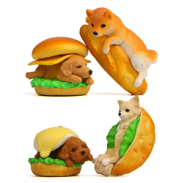 Dog Hamburger Miniature Figurine