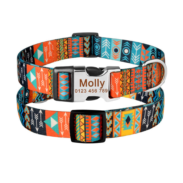 Nameplate Dog Collar Printed ID Tag Personalized