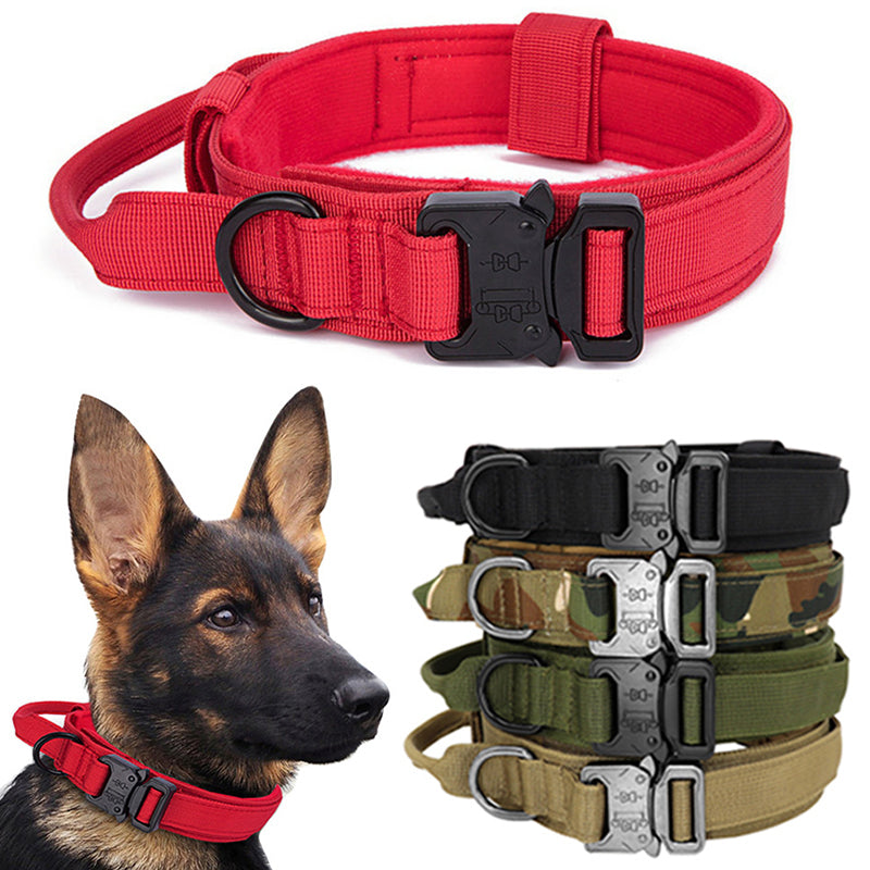 Military Tactical Dog Collar with Control Handle