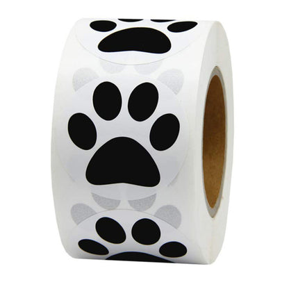 Animal Sticker Dog Paw Pattern Label