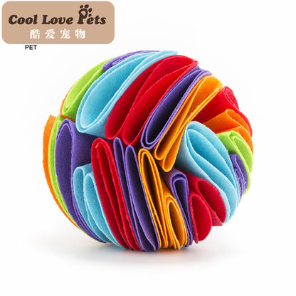 Dog Sniffing Ball Mat Foldable Colorful Pet Ball