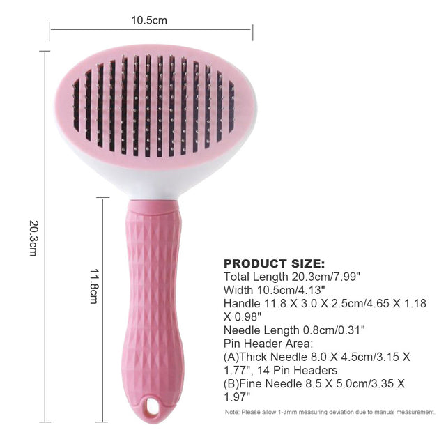Self Cleaning Brush Removes Tangled Hair