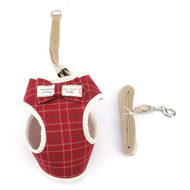 Small Dog Harness and Leash Set Vest