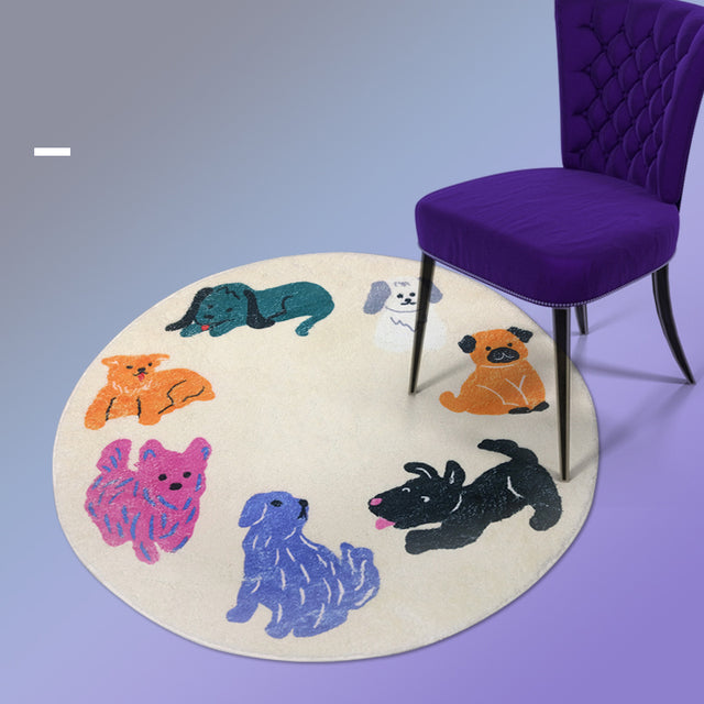 INS Cute Dog Carpet Round Playmat
