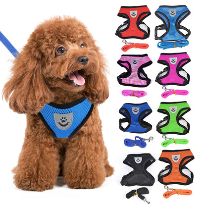 Dog Harness And Leash Safety Chest Strap