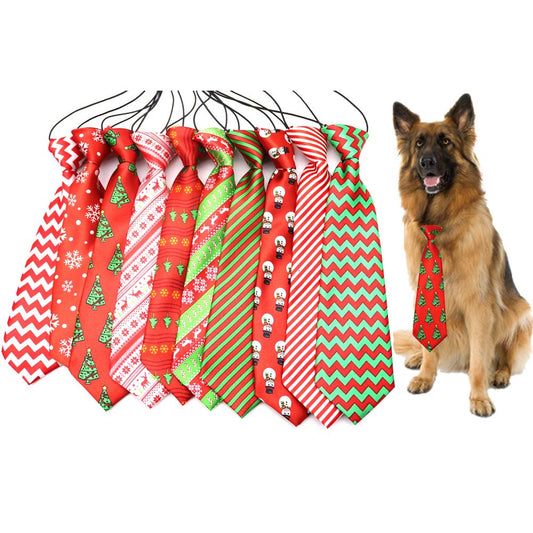 Dog Large Neck Ties for Christmas