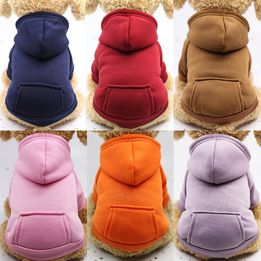 Winter Dog Hoodie Sweaters with Pockets