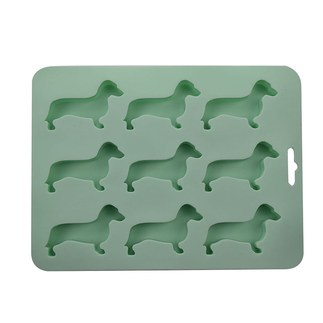 Cute Dog Shaped Silicone Ice Chocolate Molds and Tray
