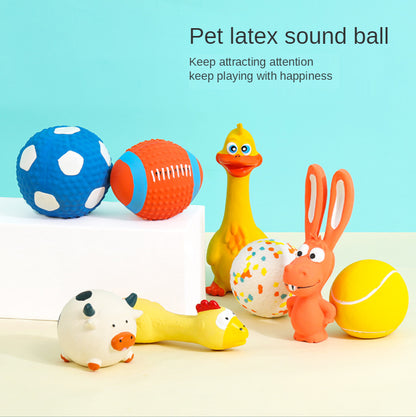 Dog Squeak Sound Toys Funny Throwing Balls