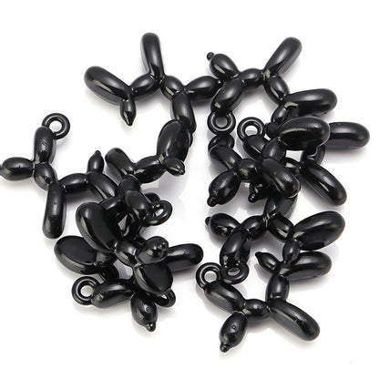 Cartoon 3D Balloon Dog Alloy Charm Pendants