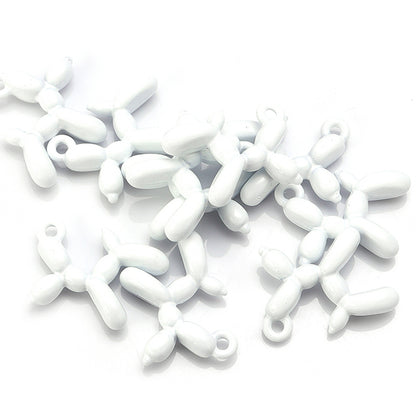 Cartoon 3D Balloon Dog Alloy Charm Pendants