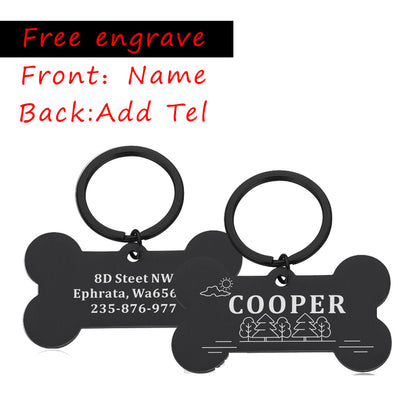 Free Custom Dog Tag Engrave Name Anti-lost ID