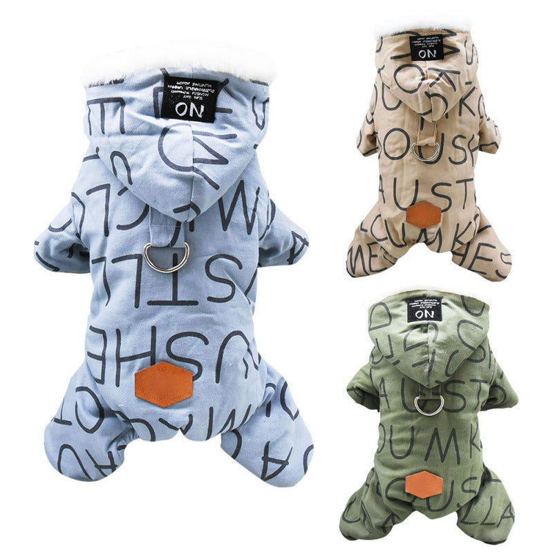 Winter Warm Dogs Clothes Coats Jumpsuits