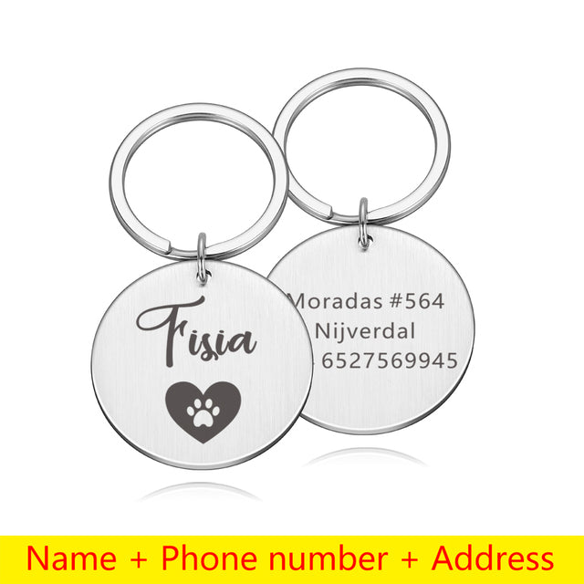 Pet Tag Puppy Cat Kitten Dogs Collar