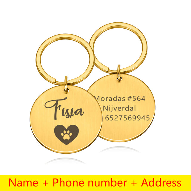 Pet Tag Puppy Cat Kitten Dogs Collar