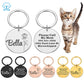 Personalized Dog ID Tag Flowers Artistic Font
