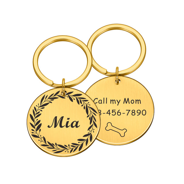 Stainless Steel Personalized Dog Cat ID Tag