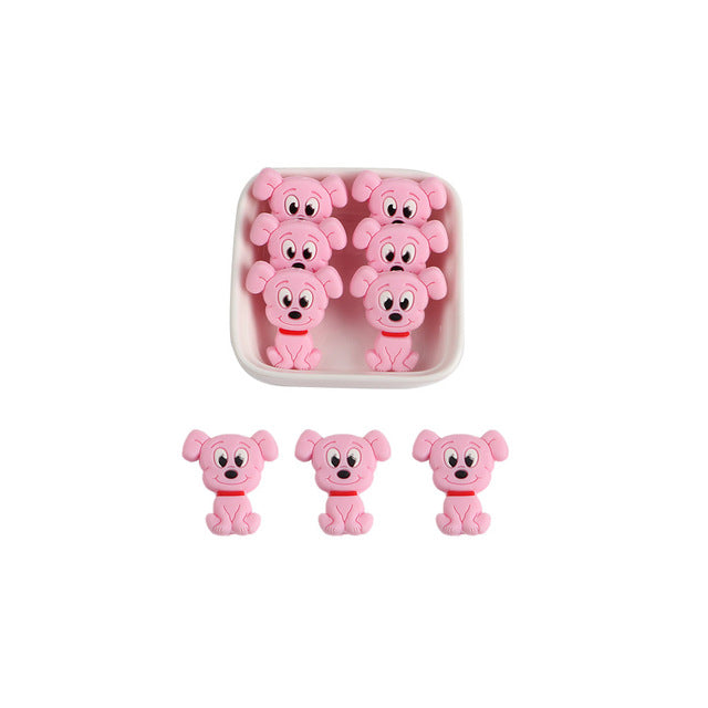 Dog Silicone Beads Baby Teether