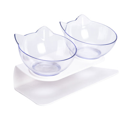 Non-slip Bowls Double Bowls With Raised Stand