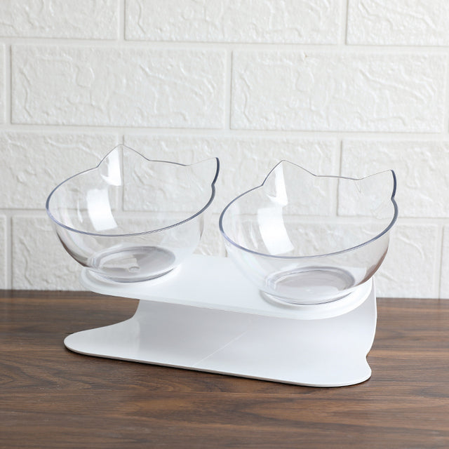 Non-slip Bowls Double Bowls With Raised Stand