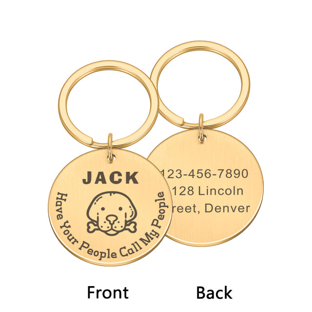 Free Engraving Dogs ID Tags Nameplate