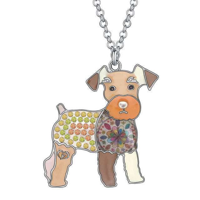 Enamel Alloy Lovely Dog Necklace