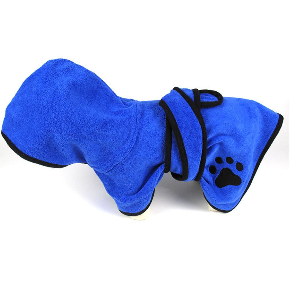 Dog Bathrobe Bath Towel Microfiber Pet Drying Coat Absorbent Towel