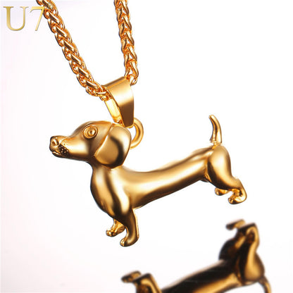 U7 Necklace Dachshund Pendant