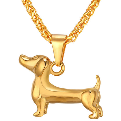 U7 Necklace Dachshund Pendant