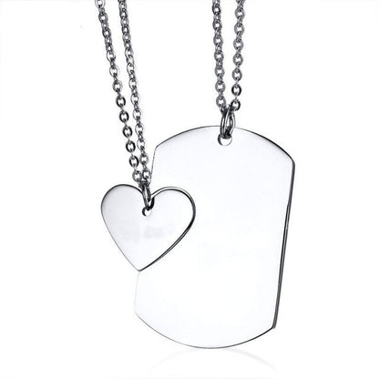 Couple Necklace ID Dog Tag