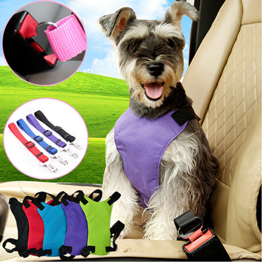 Auto Travel Dog Harness Lead Leash Seat Belt