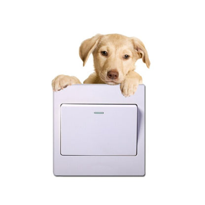 Lovely 3D Dogs Switch Sticker for Home Decor