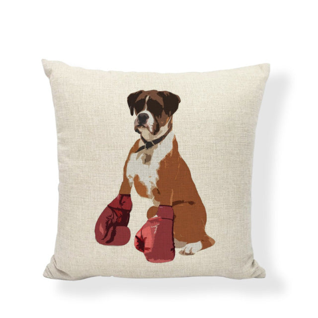 Boxer Gaming Chair Dogs  Cushion Cover