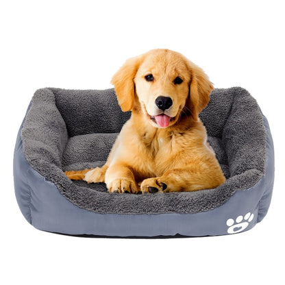 Dog Bed Warm Paw Print Sofa - Dog Bed Supplies
