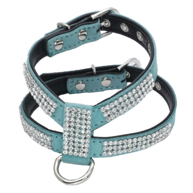 Leather pet Necklace Dog Harness