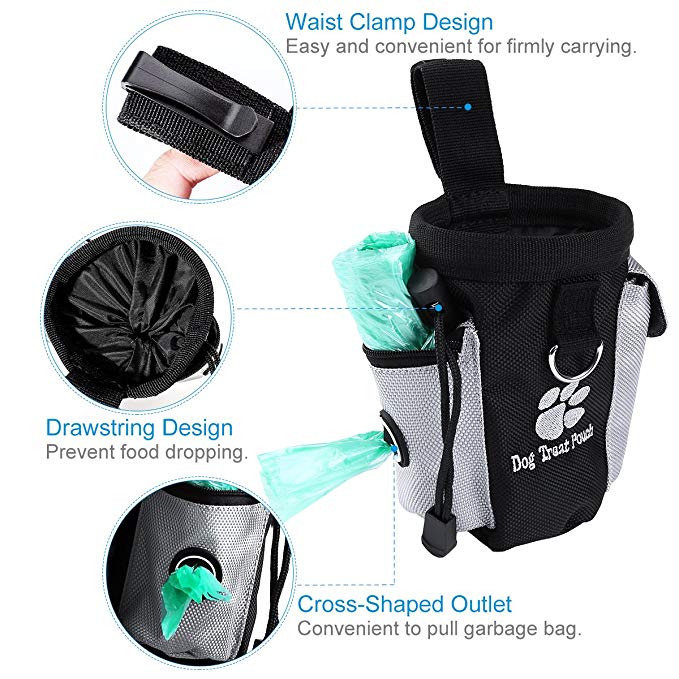 Dog Treat Pouch Drawstring Carries