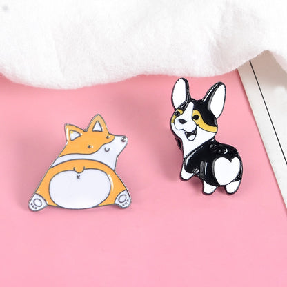 Butts Dog Enamel Brooches Pin