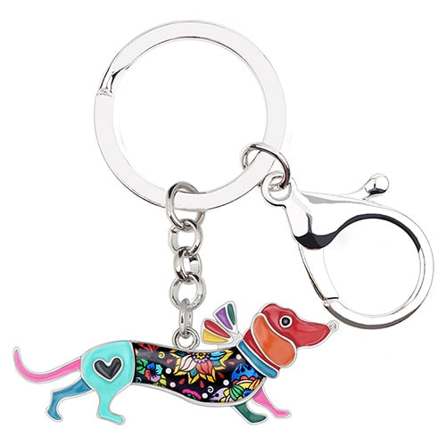 Collar Dachshund Dog Key Chains