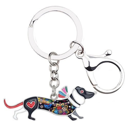 Collar Dachshund Dog Key Chains