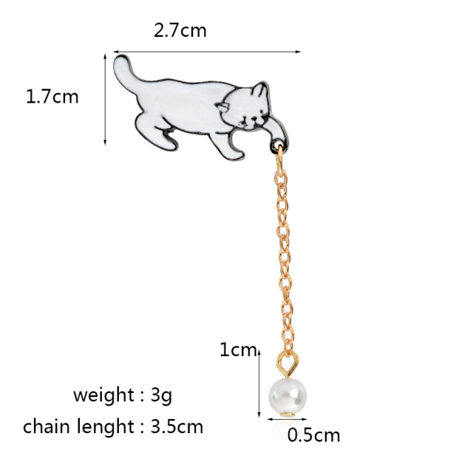Dog Enamel Pins Chain Lapel Custom Animal Jewelry