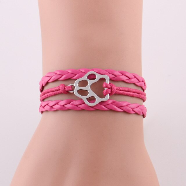 Dog paw bracelet stacks animal dog paw