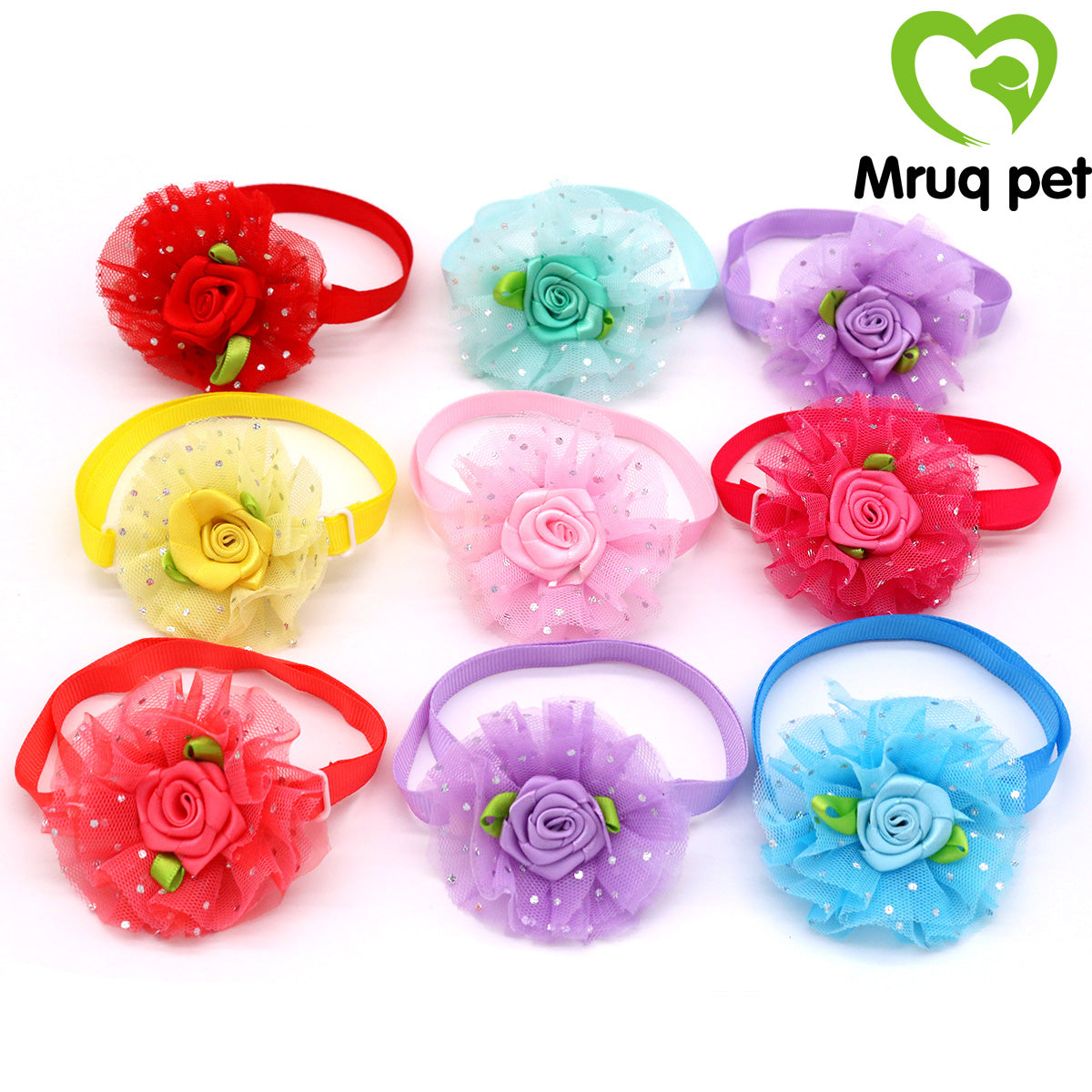 Pet Bow Ties Bright Flower Bowties